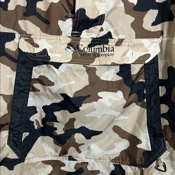 Columbia Camo Windbreaker Black Brown Tan Men’s XL - Picture 9 of 12
